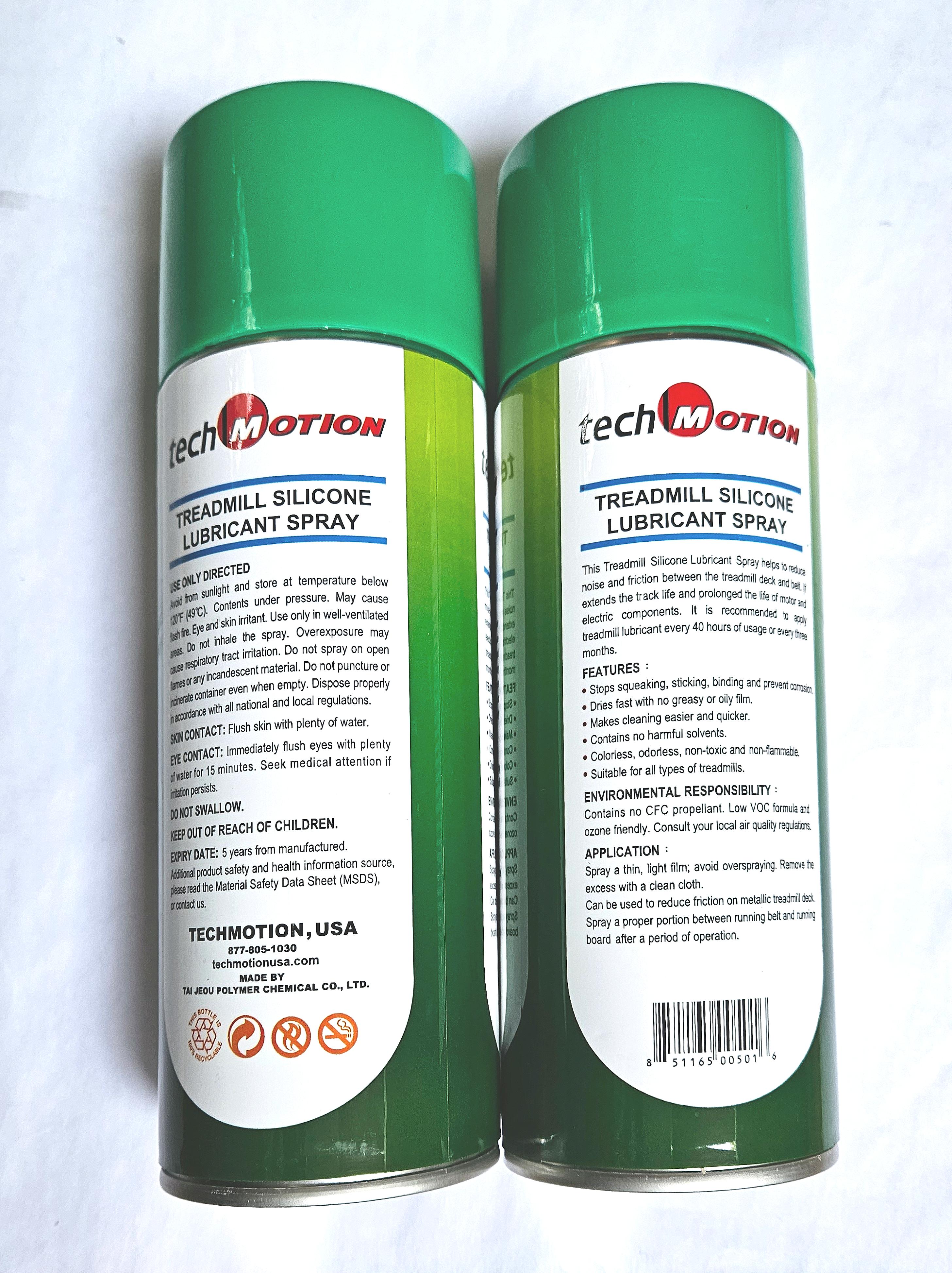 Techmotion 100% Silicone treadmill Lubricant Spray TM-01309-2 (2pk) Techmotion 100% Silicone treadmill Lubricant Spray TM-01309-2 (2pk)