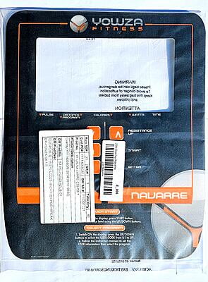 Yowza Fitness Navarre Elliptical Overlay P/N 239-C8.1