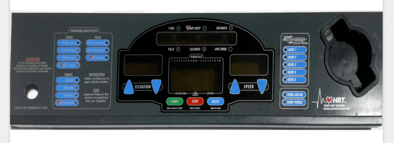 Console Button Overlay Cover, Vision T9700HRT parts, Console overlay, TM51, Overlay vision fitness