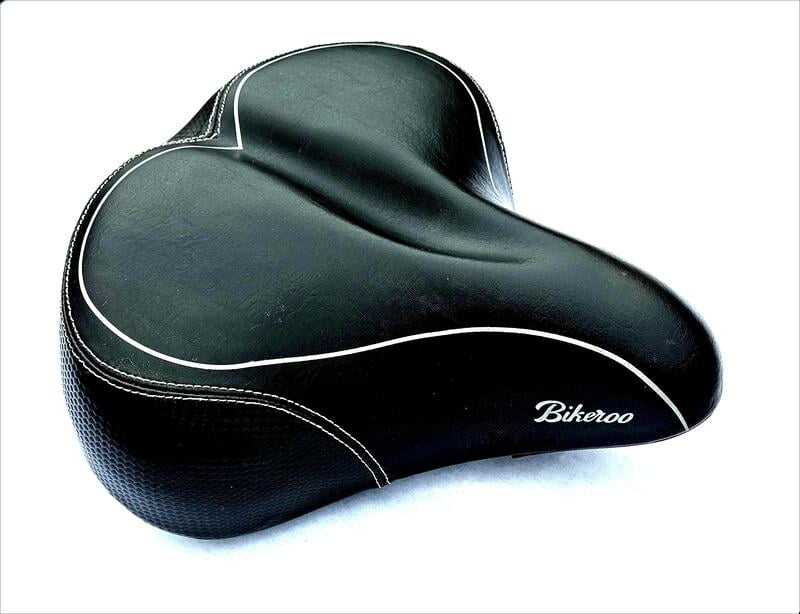 Bikeroo Oversized Bike Seat for Peloton Bike & Bike+, Exercise or Road Bikes - Compatible Bicycle Saddle Replacement with Wide Cushion for Men & Womens Comfort