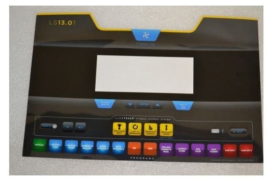 Livestrong Overlay M English LS13.0T-2 Treadmill p/n 1000223386