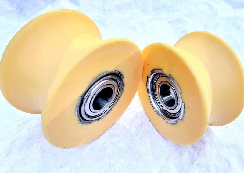 Sole Fitness Elliptical Yellow Ramp Slide Wheel Roller Pair,   Part RP060103-01