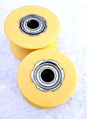 Sole Fitness Elliptical Yellow Ramp Slide Wheel Roller Pair,   Part RP060103-01