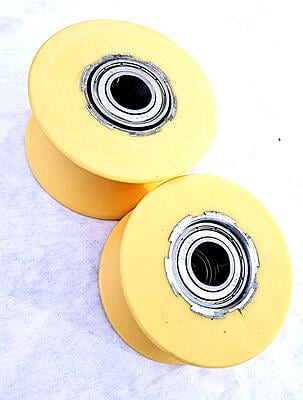 Sole Fitness Elliptical Yellow Ramp Slide Wheel Roller Pair,   Part RP060103-01