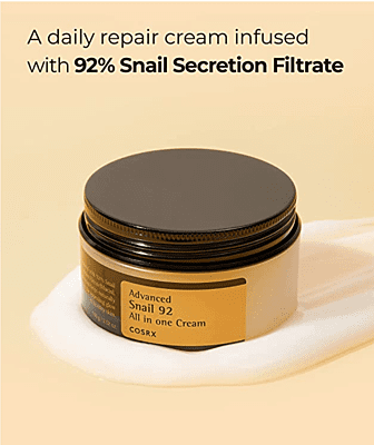 COSRX Snail Mucin 92% Repair Cream 3.52 oz, 100g, Daily Face Gel Moisturizer for Dry Skin, Acne-prone, Sensitive Skin COSRX Snail Mucin 92% Repair Cream 3.52 oz, 100g, Daily Face Gel Moisturizer for Dry Skin, Acne-prone, Sensitive Skin