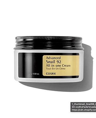 COSRX Snail Mucin 92% Repair Cream 3.52 oz, 100g, Daily Face Gel Moisturizer for Dry Skin, Acne-prone, Sensitive Skin COSRX Snail Mucin 92% Repair Cream 3.52 oz, 100g, Daily Face Gel Moisturizer for Dry Skin, Acne-prone, Sensitive Skin