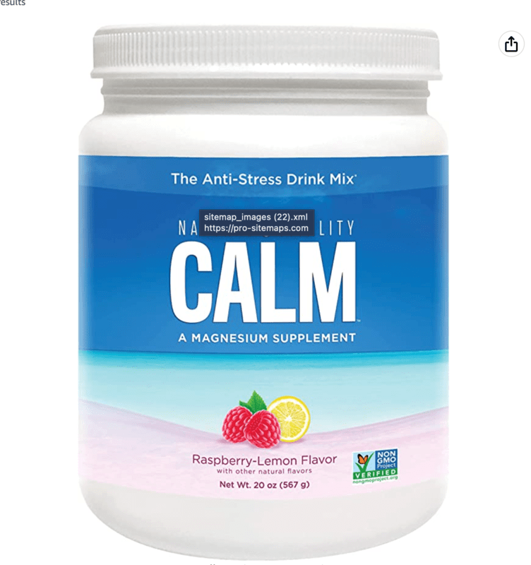 Natural Vitality Calm, The Anti-Stress Drink Mix, Magnesium Supplement Powder, Raspberry Lemon - 20 ounce