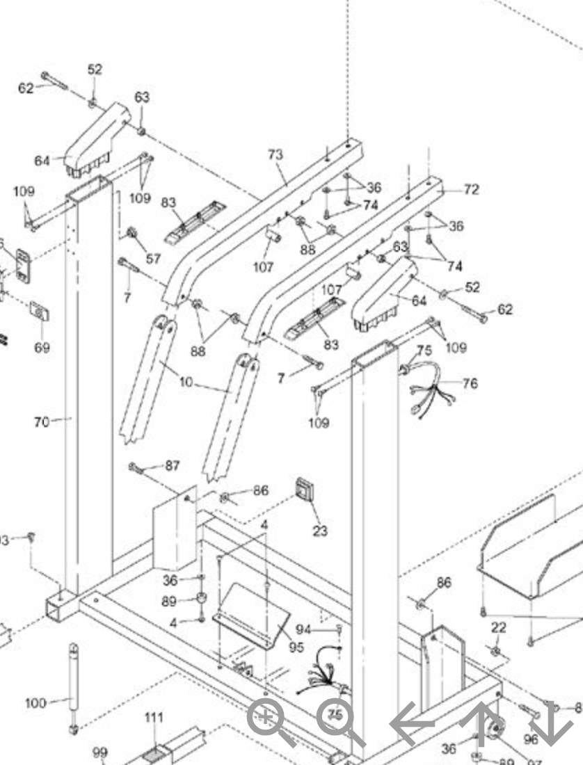 Proform 585 Upper Side Upright Endcap