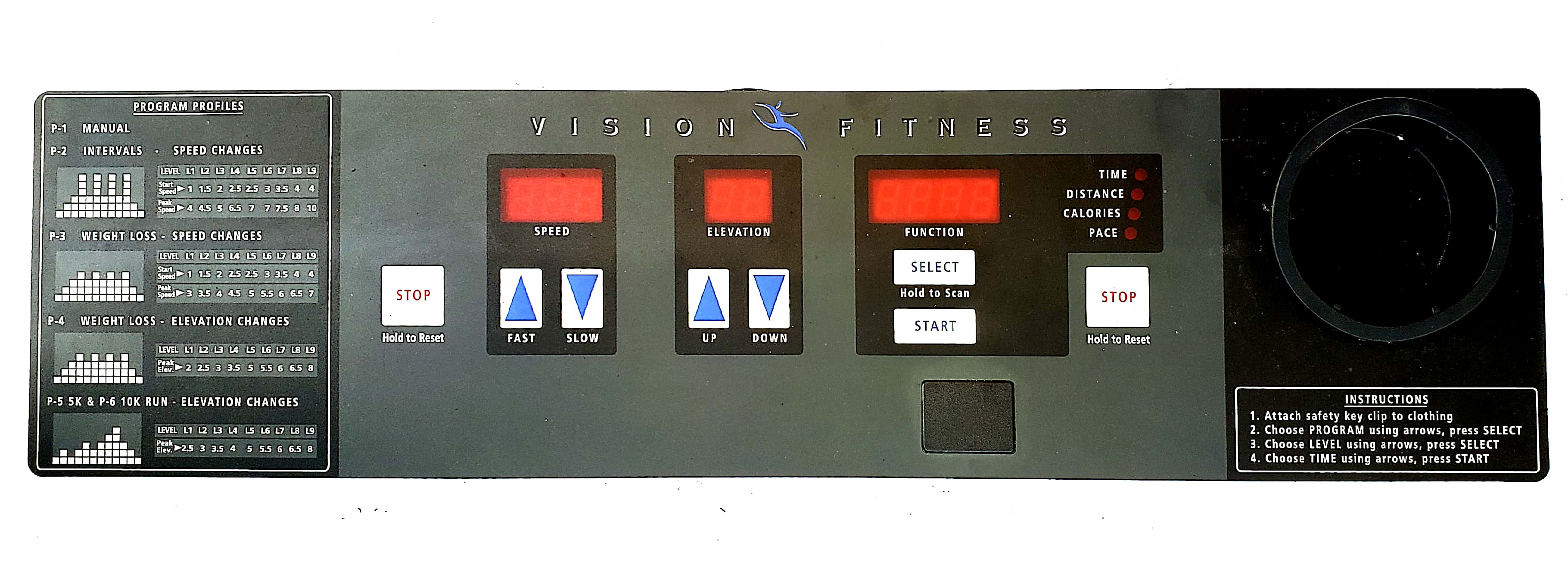 Vision Fitness T7200 Console Assembly