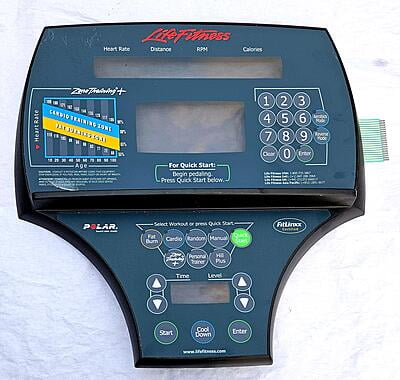 Life fitness CT9500 Elliptical Console Overlay s/n CTH