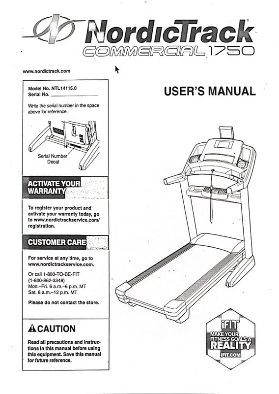 User / Assembly Manual - Nordic Commercial 1750