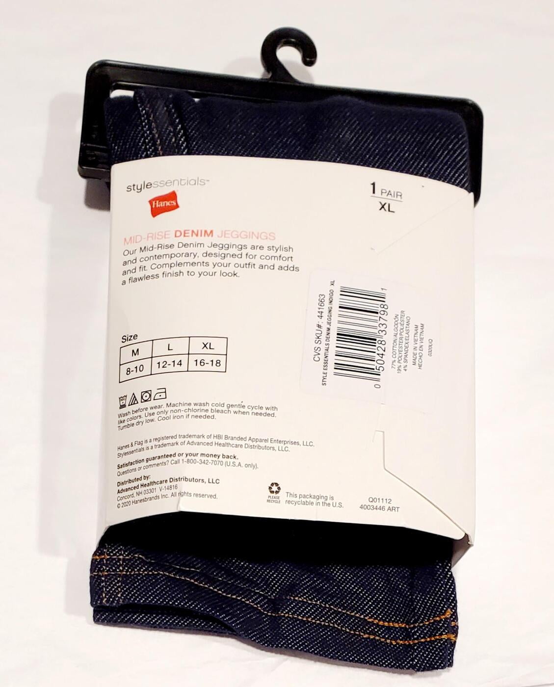 QTY 2) HANES Stylessentials Mid-Rise Yoga Pants Size M 8-10 Black MEDIUM