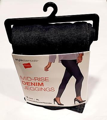 Hanes Mid-=Rise Denim Jeggings Hanes Mid-=Rise Denim Jeggings