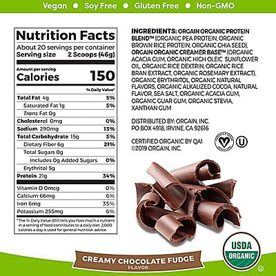 Orgain Organic Vanilla Bean Workout Protein 2.74lbs Orgain Organic Vanilla Bean Workout Protein 2.74lbs
