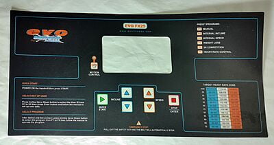 Smooth Fitness 5.25 Treadmill Console Overlay