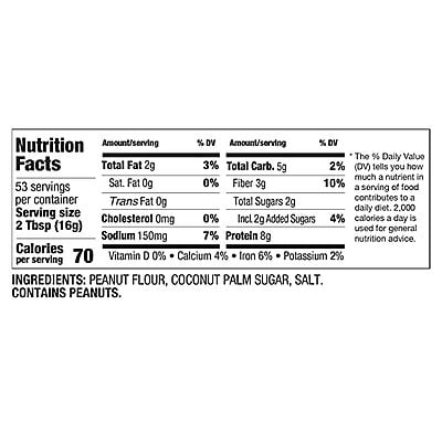 PBfit All-Natural Peanut Butter Powder, Powdered Peanut Spread From Real Roasted Pressed Peanuts, 8g of Protein, 30 Ounce (Pack of 1)