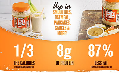 PBfit All-Natural Peanut Butter Powder, Powdered Peanut Spread From Real Roasted Pressed Peanuts, 8g of Protein, 30 Ounce (Pack of 1)